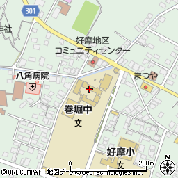 盛岡市立巻堀中学校周辺の地図