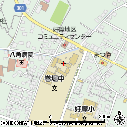 盛岡市立巻堀中学校周辺の地図