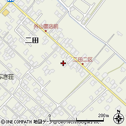 秋田県潟上市天王二田周辺の地図