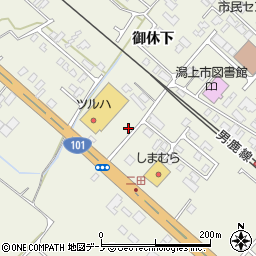 秋田県潟上市天王御休下7周辺の地図