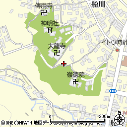 秋田県男鹿市船川港船川周辺の地図