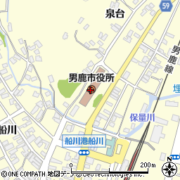 秋田県男鹿市周辺の地図