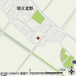 秋田県潟上市天王羽立北野1-210周辺の地図