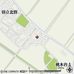 秋田県潟上市天王羽立北野1-229周辺の地図