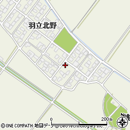秋田県潟上市天王羽立北野1-258周辺の地図