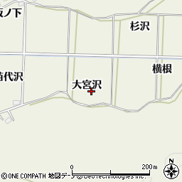秋田県潟上市飯田川和田妹川大宮沢周辺の地図