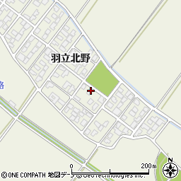 秋田県潟上市天王羽立北野1-193周辺の地図