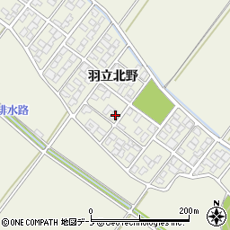 秋田県潟上市天王羽立北野1-171周辺の地図