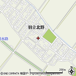 秋田県潟上市天王羽立北野1-172周辺の地図