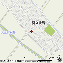 秋田県潟上市天王羽立北野1-167周辺の地図