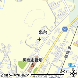 秋田県男鹿市船川港船川泉台16-3周辺の地図