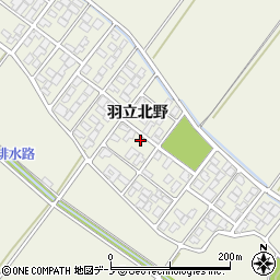 秋田県潟上市天王羽立北野1-173周辺の地図
