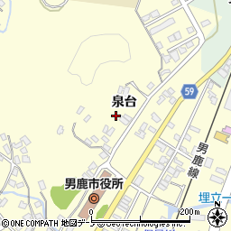 秋田県男鹿市船川港船川泉台16周辺の地図