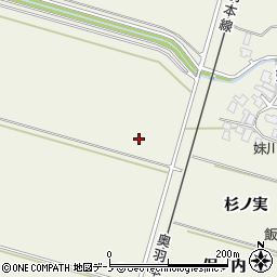 秋田県潟上市飯田川和田妹川道ノ下周辺の地図