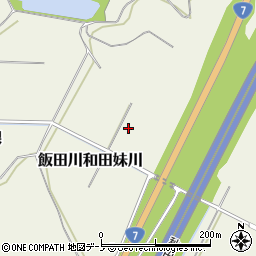 秋田県潟上市飯田川和田妹川（笹長根）周辺の地図