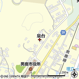 秋田県男鹿市船川港船川泉台16-2周辺の地図