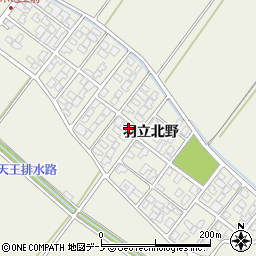 秋田県潟上市天王羽立北野1-153周辺の地図