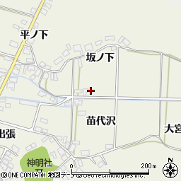 秋田県潟上市飯田川和田妹川坂ノ下9周辺の地図