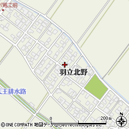 秋田県潟上市天王羽立北野1-261周辺の地図
