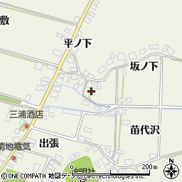 秋田県潟上市飯田川和田妹川坂ノ下18周辺の地図