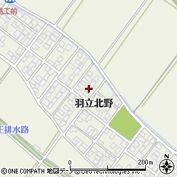 秋田県潟上市天王羽立北野1-149周辺の地図