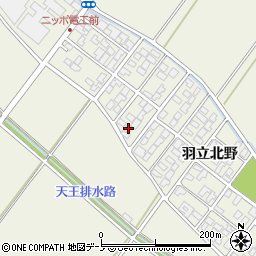 秋田県潟上市天王羽立北野1-121周辺の地図