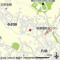 秋田県男鹿市船川港船川小沢田周辺の地図