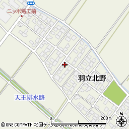秋田県潟上市天王羽立北野1-132周辺の地図
