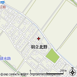 秋田県潟上市天王羽立北野1-146周辺の地図