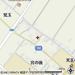 秋田県潟上市天王児玉66周辺の地図