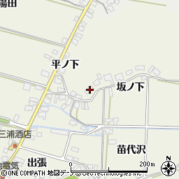 秋田県潟上市飯田川和田妹川坂ノ下50周辺の地図