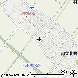 秋田県潟上市天王羽立北野1-92周辺の地図