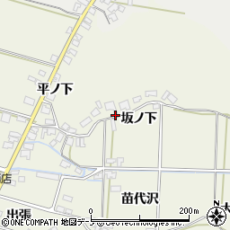 秋田県潟上市飯田川和田妹川坂ノ下周辺の地図