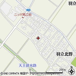 秋田県潟上市天王羽立北野1-94周辺の地図