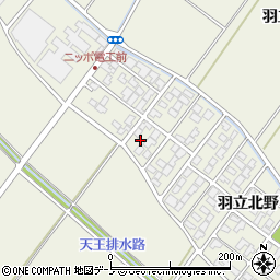 秋田県潟上市天王羽立北野1-95周辺の地図