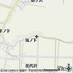 秋田県潟上市飯田川和田妹川坂ノ下4周辺の地図