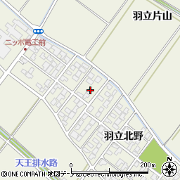 秋田県潟上市天王羽立北野1-112周辺の地図