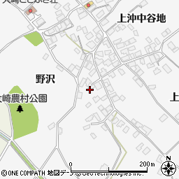 秋田県潟上市天王大崎野沢周辺の地図