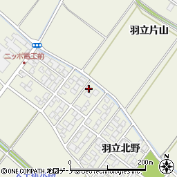 秋田県潟上市天王羽立北野1-107周辺の地図