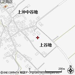 秋田県潟上市天王大崎上谷地周辺の地図