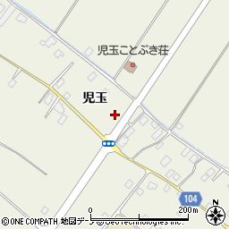 秋田県潟上市天王児玉周辺の地図