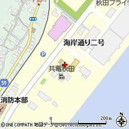 秋田県男鹿市船川港船川海岸通り二号9周辺の地図