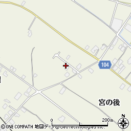 秋田県潟上市天王宮の後周辺の地図