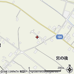 秋田県潟上市天王（宮の後）周辺の地図
