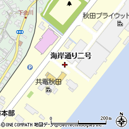 秋田県男鹿市船川港船川海岸通り二号周辺の地図