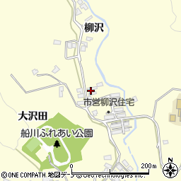 秋田県男鹿市船川港船川柳沢周辺の地図