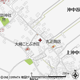 秋田県潟上市天王大崎上沖中谷地周辺の地図