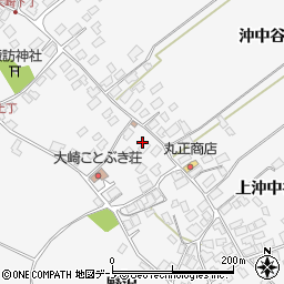 秋田県潟上市天王大崎（上沖中谷地）周辺の地図