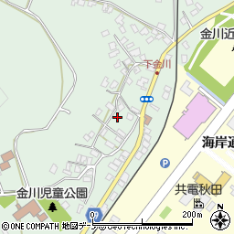 秋田県男鹿市船川港金川姫ケ沢周辺の地図
