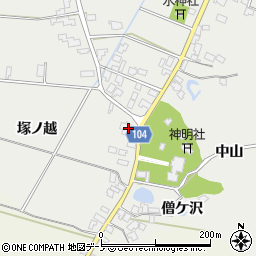 秋田県潟上市飯田川飯塚（塚ノ越）周辺の地図